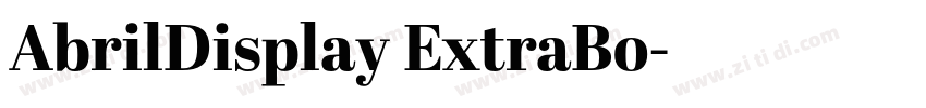 AbrilDisplay ExtraBo字体转换